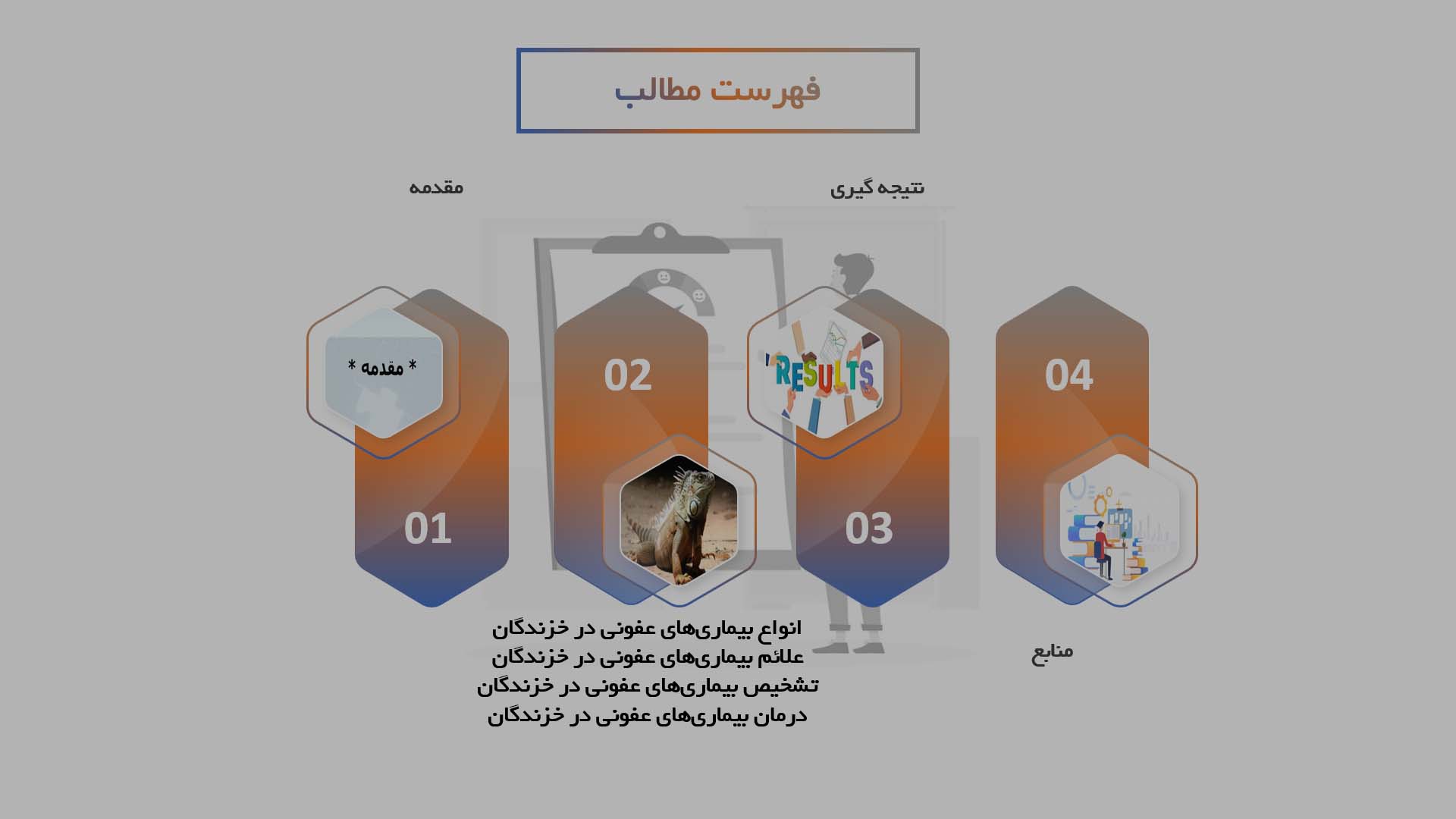 پاورپوینت پیشگیری و درمان بیماری‌های عفونی در خزندگان